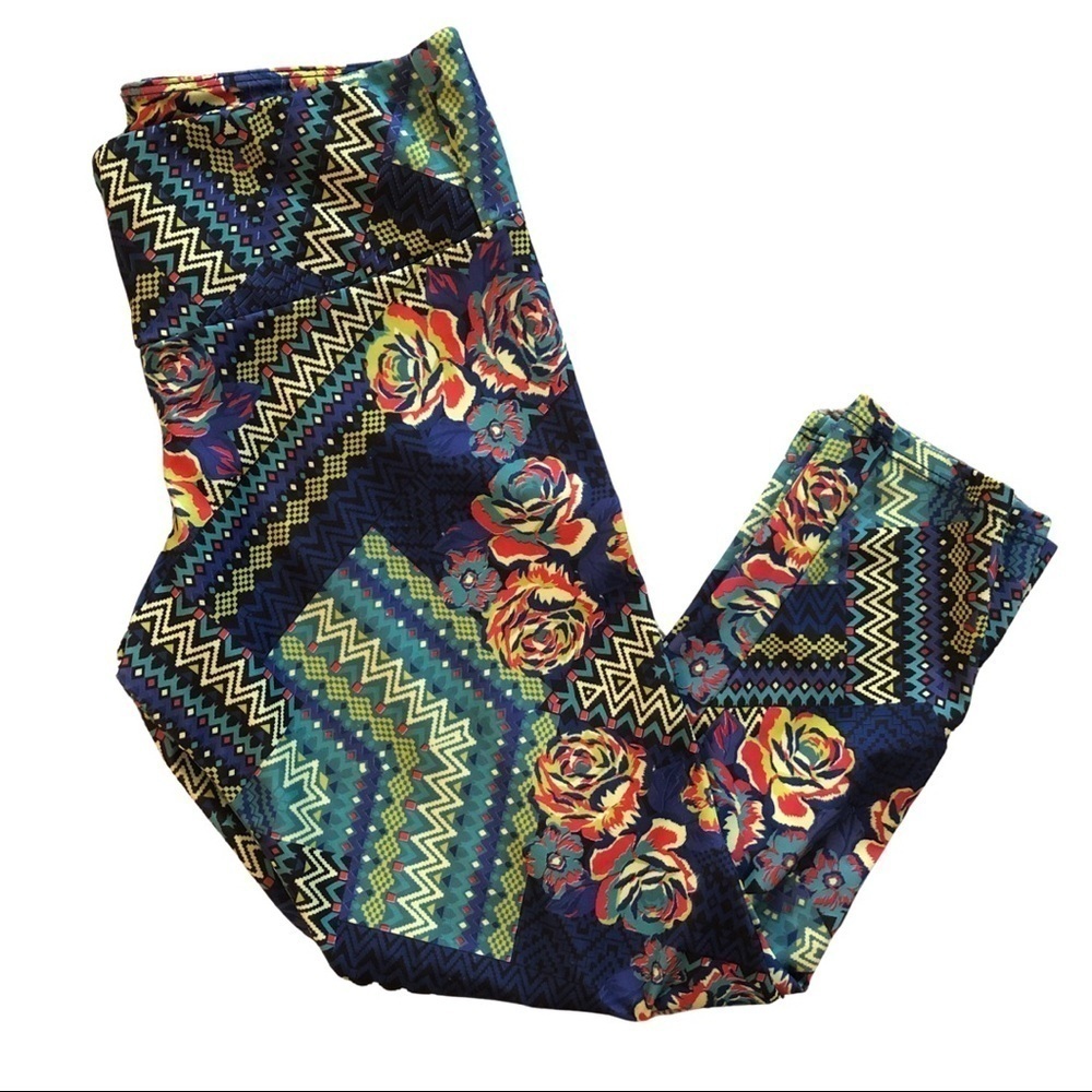 Onzie Ladies Crop Patterned Yoga Workout Leggings